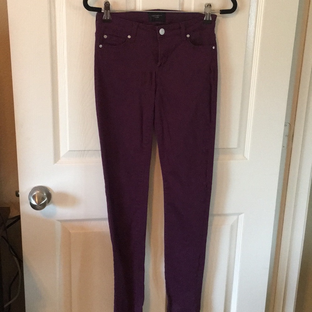 Plum skinny jeans
